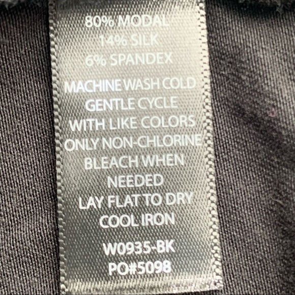 NWT Betabrand Dress Travel Black Modal Silk Jersey size LARGE - Picture 9 of 9